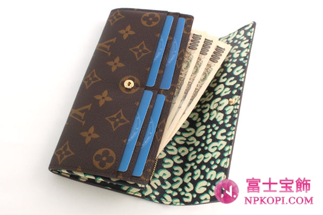 (LOUIS VUITTON)ルイヴィトン スーパーコピー財布 モノグラム レオパード ポルトフォイユサラ 長財布 M60104